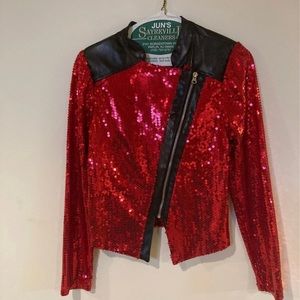 Red sequins jacket